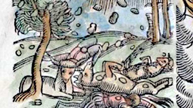 O ploaie de pietre redata intr-un manuscris din 1557